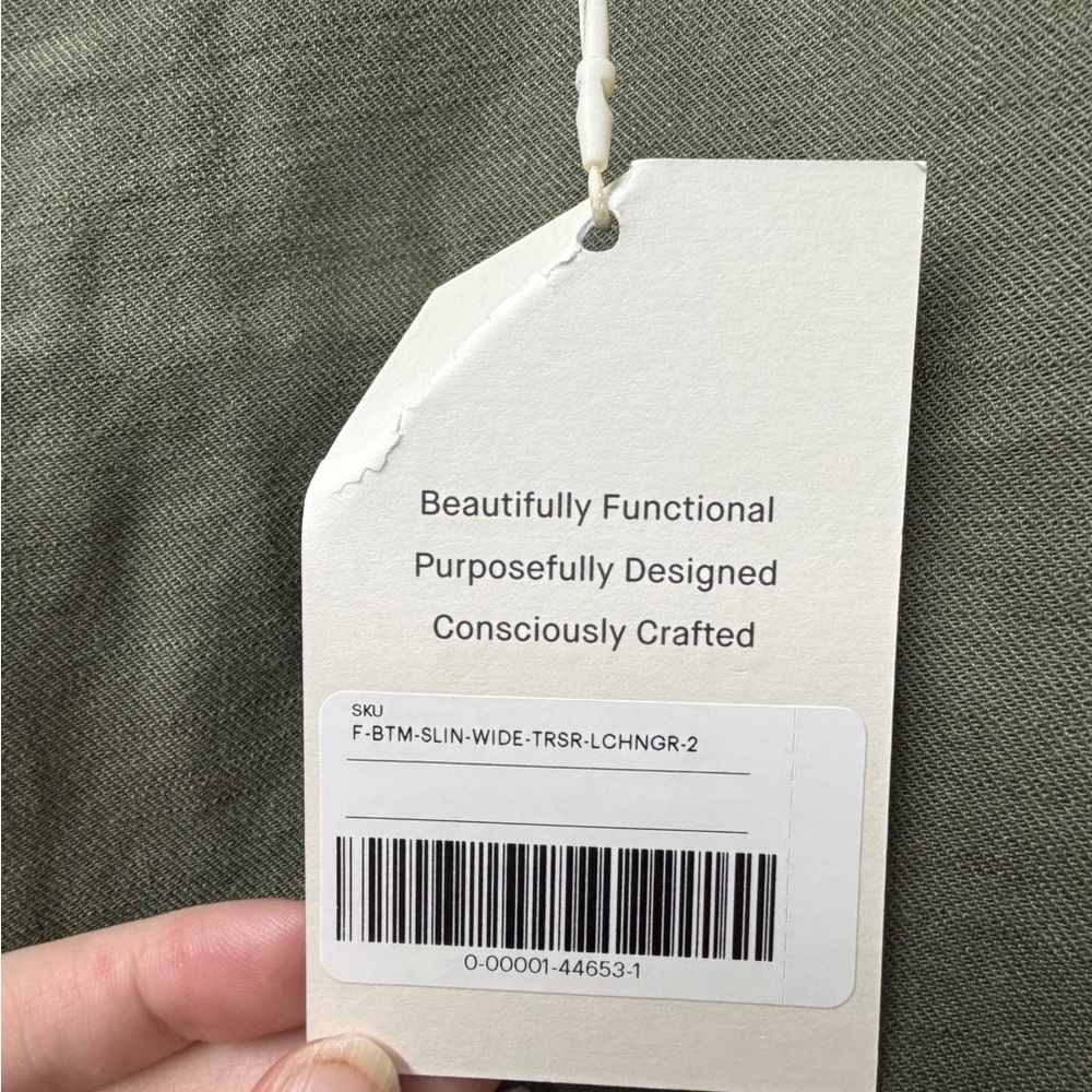 Everlane Wide-Leg Linen-Blend Pants in Lichen Green NWT Size 2 - Picture 5 of 6